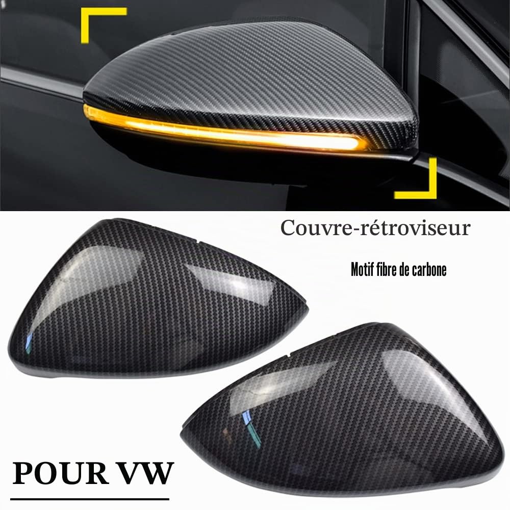 Couvercles de Rétroviseur pour V-W Golf MK7 7.5 GTI 7 Golf 7 R