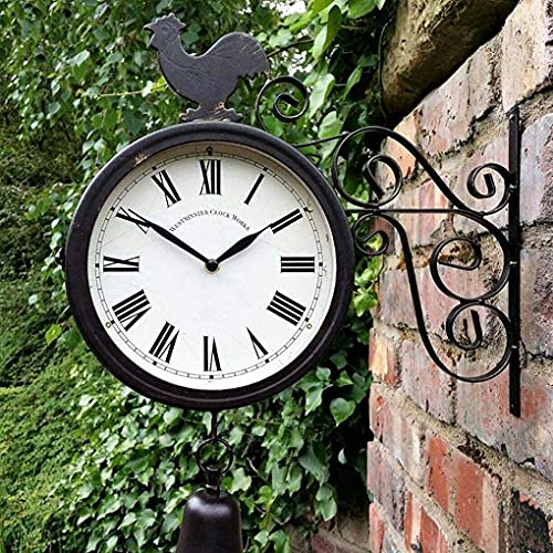Horloge murale extérieure résistante aux intempéries avec cloches numériques précises - 4
