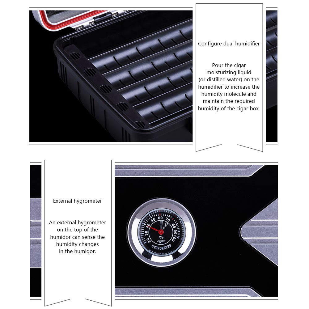 Scatola per Sigari Piccola Fodera in Schiuma per Humidor Portatile per Sigari con Serratura e Design per Porta Sigarette (può Contenere Fino A 10 Sigari) Portasigari,d'oro