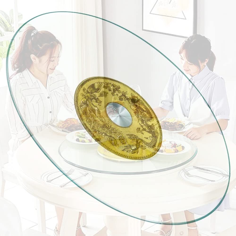 Plateau tournant pour salle à manger transparent idéal pour repas en famille