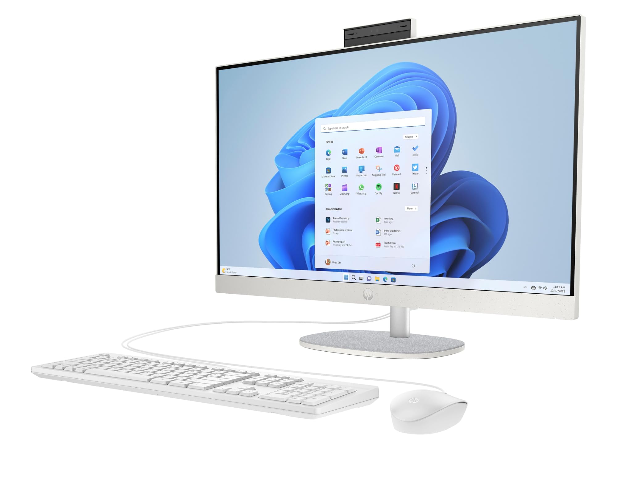 HP All-in-One PC, 68,6 cm Display, IPS-Panel, Full HD, AMD Ryzen 5 Prozessor, Modell 7520U, Kerne 4, (A07U7EA#ABD)