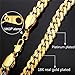 U7 Men 18K Gold Plated Cuban Chain Hip-hop Rapper's Chunky Necklace Bracelet Set Fashion Jewelry (Necklace 24