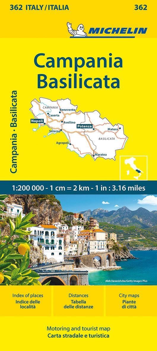 Campania - Michelin Local Map 362: Straßen- und Tourismuskarte 1:200.000