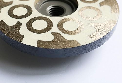 Miniatura 4 de JDK - Muela abrasiva de resina de diamante de 4 pulgadas con rosca de 58 pulgadas - 11 para piedra de granito y azulejos (fino)