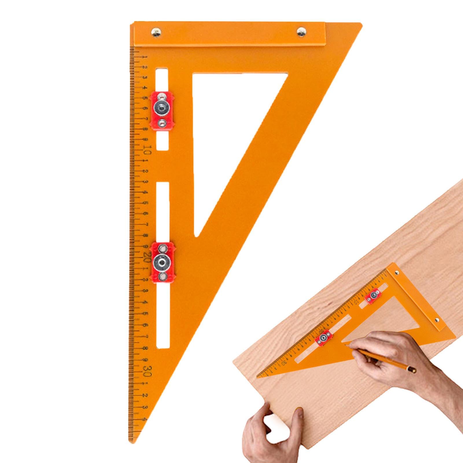 Triangle Ruler Protractor, Saker positioning triangle ruler, Multi-Angle Measuring Ruler, 2-in-1 Triangle Ruler Protractor, Marking Ruler For Engineer Carpenter, Triangle Ruler Measuring, Hole Positio