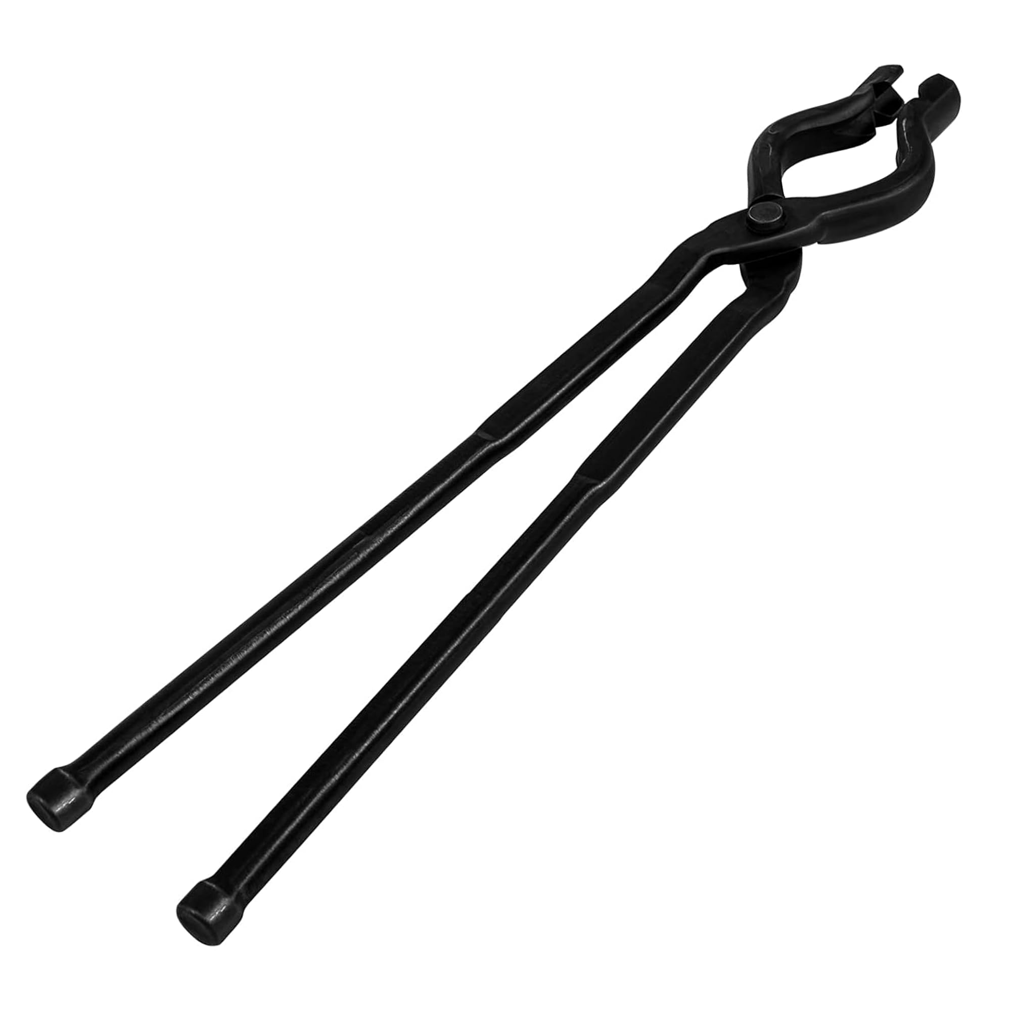 18 inch Bolt Tongs with V-Bit Jaws for Blacksmiths and Farriers - Superior Blacksmith Tongs (18 Inch, Black)