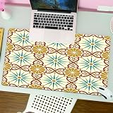 QRFASFZO Tappetino per mouse tappetino da ufficio multifunzione e antiscivolo,per migliorare la precisione e la velocità,Figure dell'arte geometrica sacra marocchina e orientale con immagine,80x30 cm