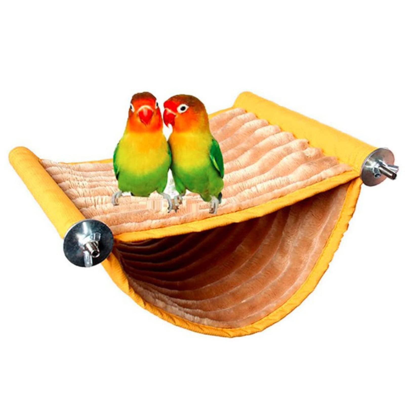 FONDOTIN Hangend Vogelbedje – Warm Pluchen Hangmat Voor Papegaaien, Katoenen Winternest Met Geïsoleerd Ontwerp – Geschikt Voor Vogelkooien, Bosgroene Kleur