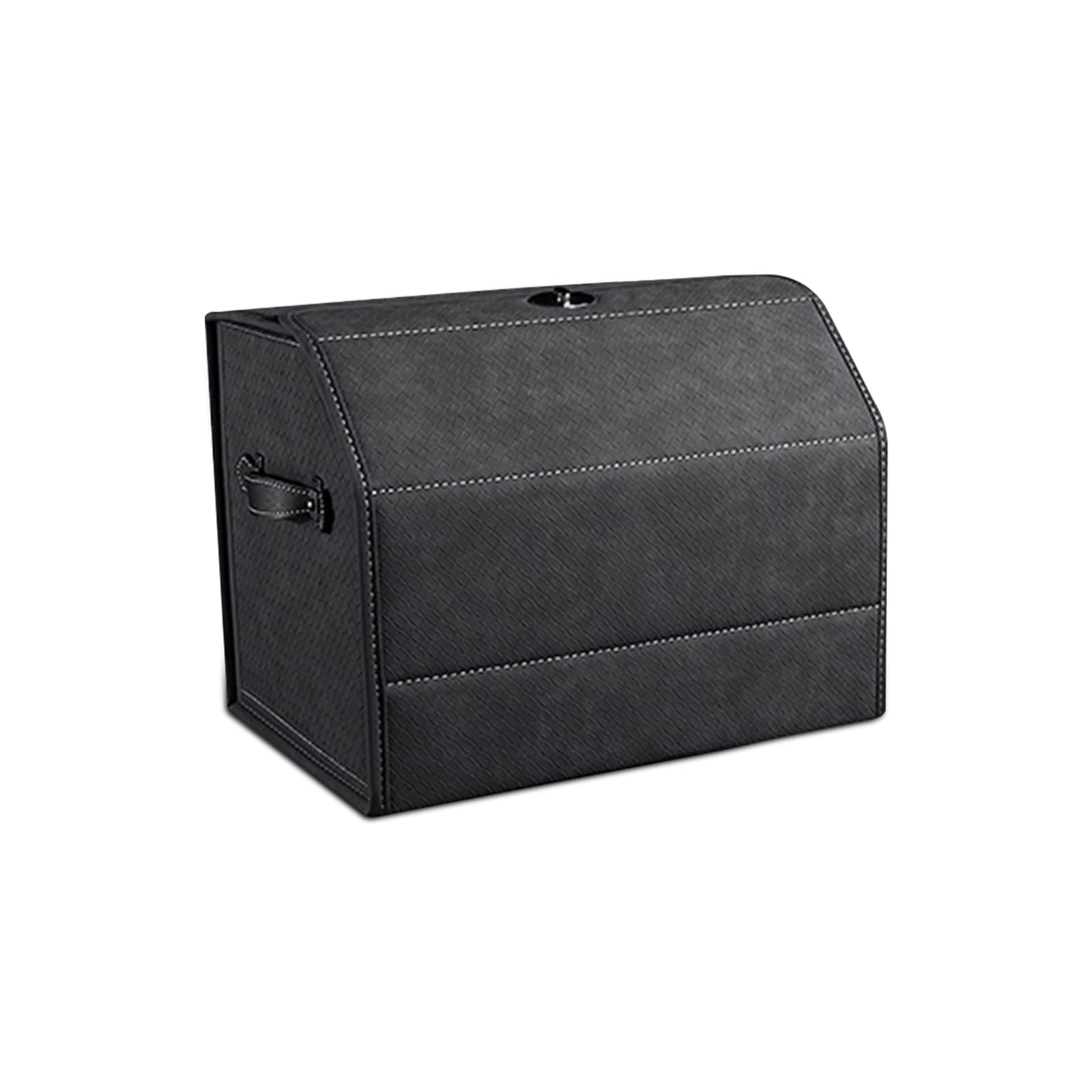 Ergocar Organizer Bagagliaio Auto, Pelle Scamosciata Sintetica Organizer per Bagagliaio per Auto, Fondo Antiscivolo, Organizer per Baule Auto Pieghevole con Manico, Apertura a 180°