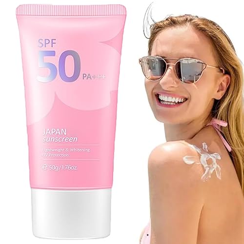 Japan Sakura Protector solar SPF 50 Bloqueador Solar Japones Sakura Protector solar para rostro Protector solar japonés SPF PA+++ Rosada Sakura