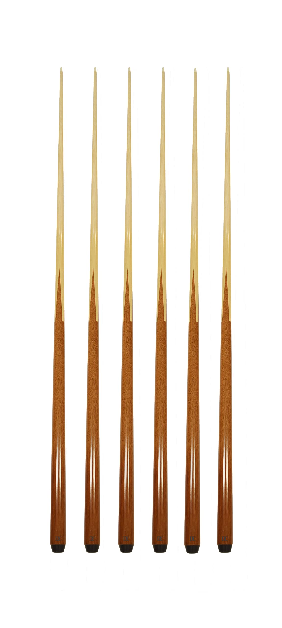 HAN'S DELTA Set of 6 Pool Cues 36"/42"/48"/57" Real 4-Prong House Bar Billiard Pool Cue Stick