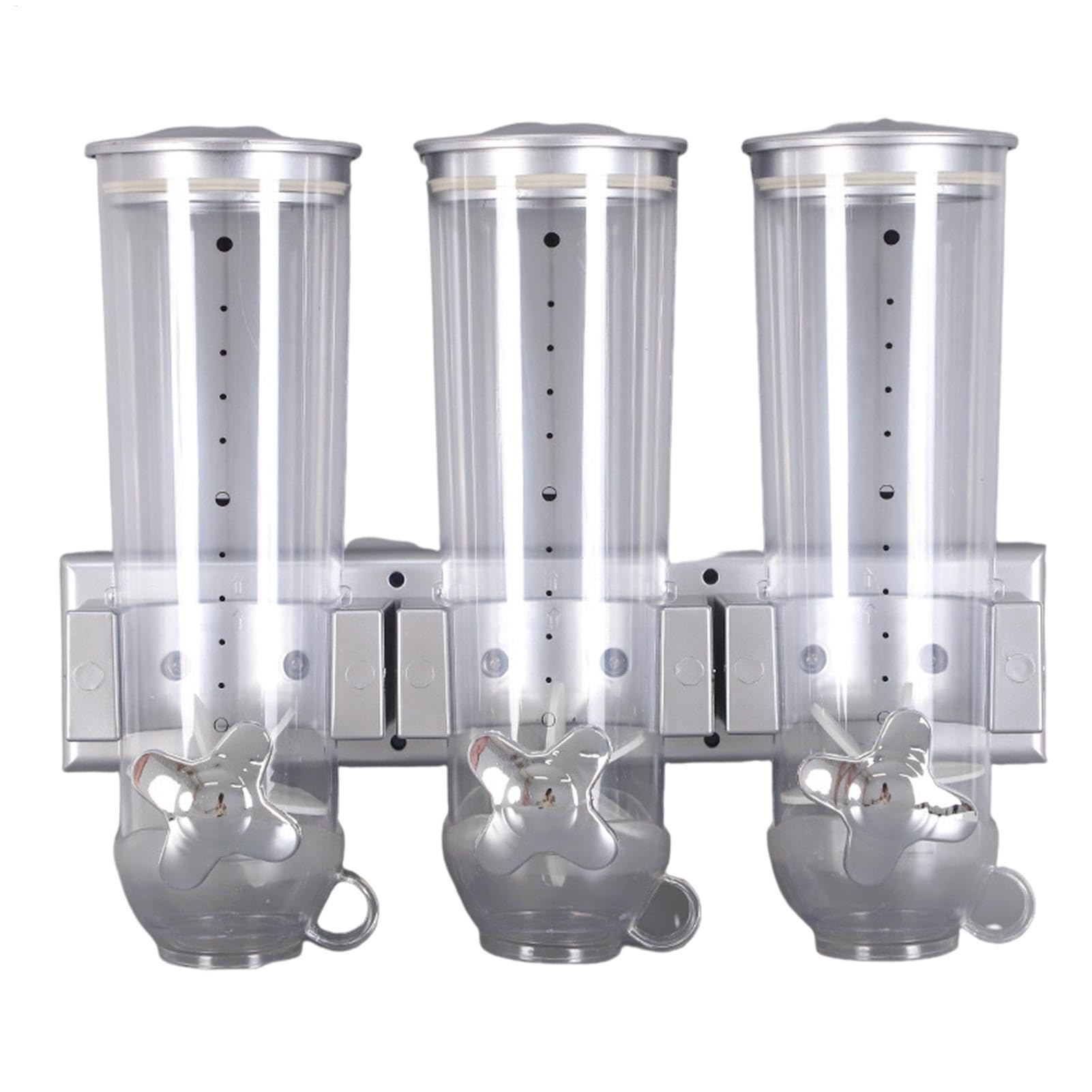 Dispenser per snack – Dispenser per alimenti secchi in ABS | Dispenser per cereali da 5,4 l, dispenser per snack, supporto da parete, contenitore ermetico trasparente
