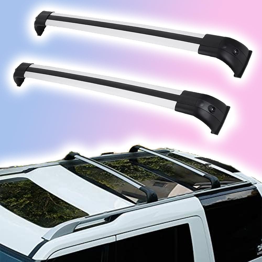 Aluminum Roof Rack for LR Discovery 3 4 LR3 LR4 2004-2016 crossbars for Secure Luggage Cargo Storage Durable for Travel Adventures Sliver (2PCS)