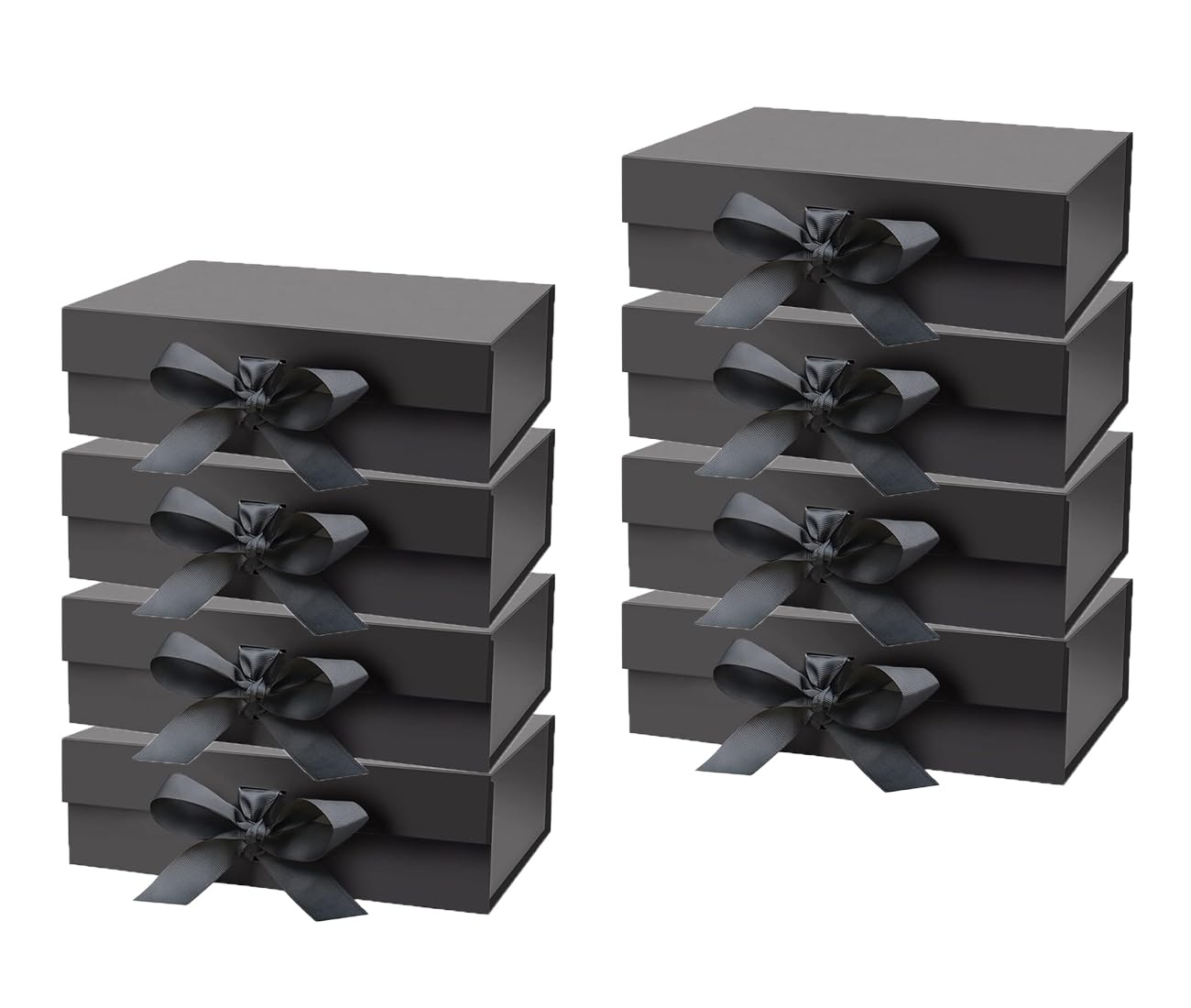 Scatole regalo con coperchio per regali, 23 x 17 x 7 cm, con nastro e chiusura magnetica, grande chiusura per Natale, Hanukkah, festa del papà, matrimoni, compleanni, regali per sposi (8 confezioni