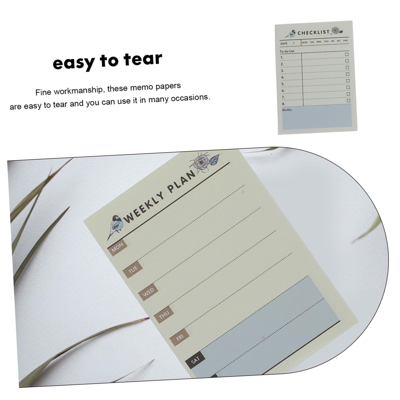 4 Pezzi Libri Planner Portatile To Do List Memo Pad Blocchi Note Strappabili Agenda Quotidiana per Studenti e Ufficio