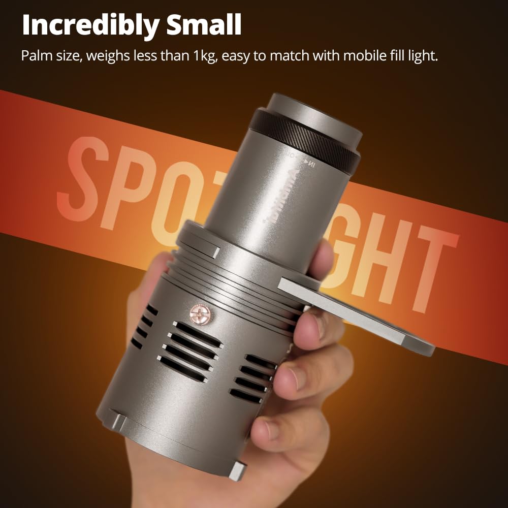 AMBITFUL mini Optical Snoot Gobos Zubehör kompatibel mit Godox Mount, Spotlight Attachment Shape Light für AD300PRO ML100BI ML100R ML60IIBI ML60 ML30 (kompatibel mit Godox Mount)