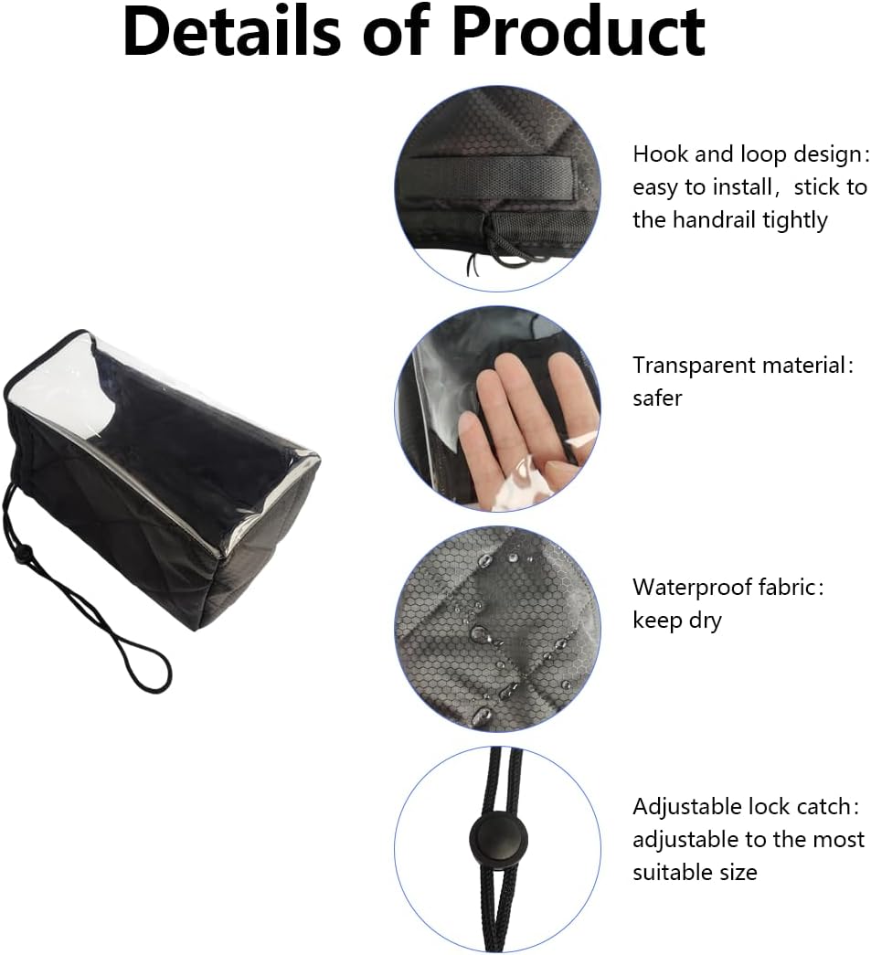 Power Wheelchair Joystick Protector Cover, 10x5Inch Waterproof Electric Wheelchair Control Panel Cover, Universal Controller Handle Cap (Black) - Image 3