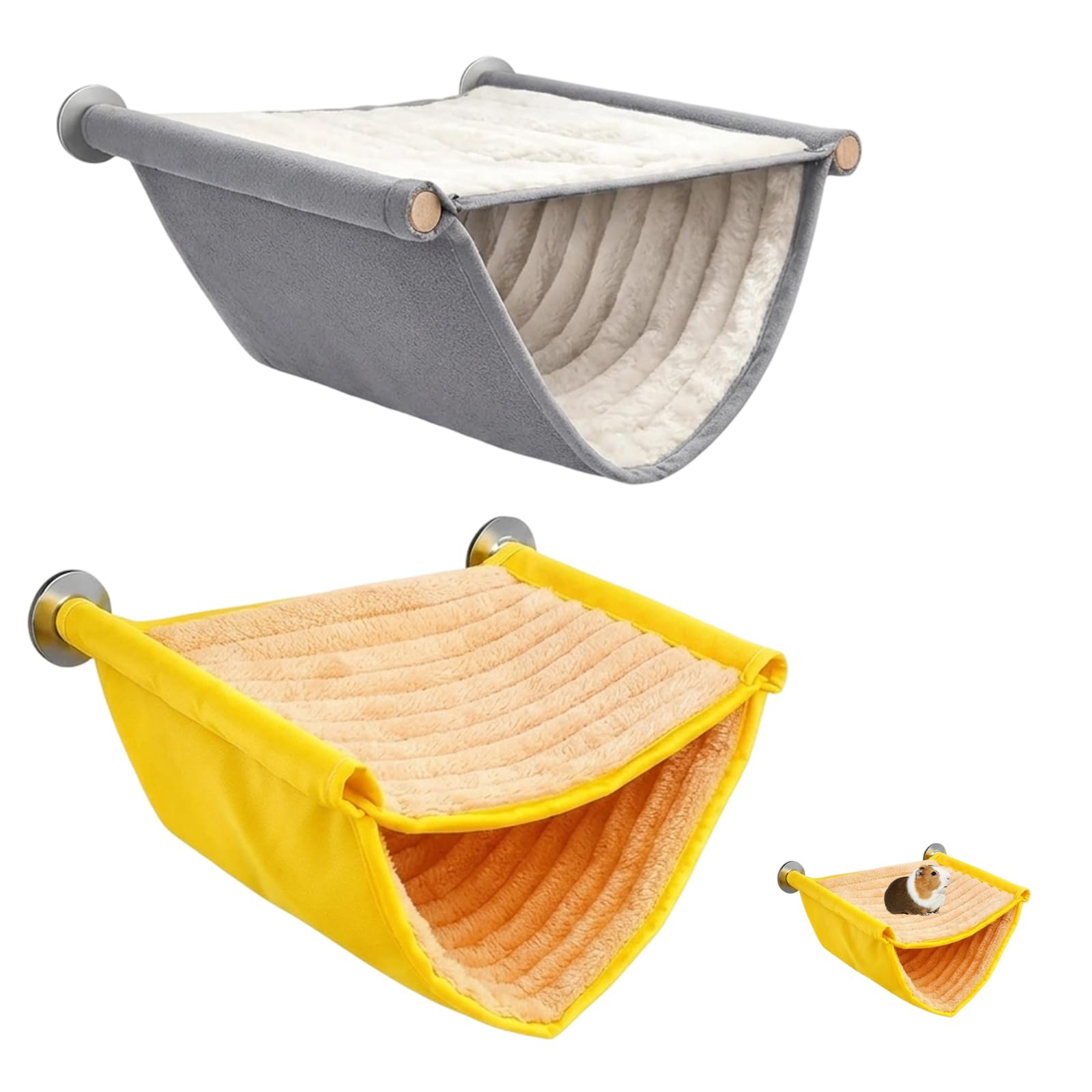 2pcs Rat Hammock, Guinea Pig Hammock, 2-Piece Set for Small Pet Cages, Space-Saving Double Layer Design, Creates Vertical Resting Areas in Limited Space, Ideal for Hamsters, Ferrets and Other Small An