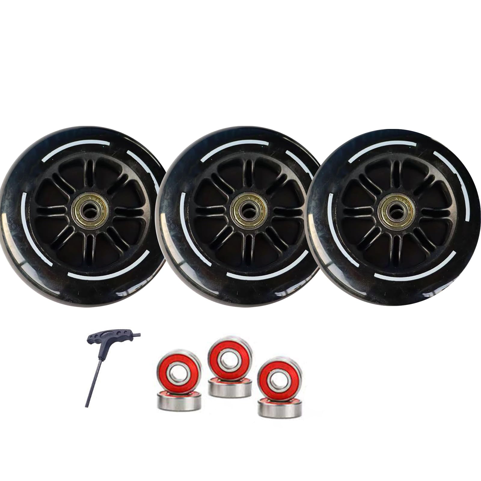 GXBHSP Inline Skate Wheels 110mm 125mm Skate Wheels Professional 85A Inline Speed Skating Shoes Replacement wheel with ABEC-9 Bearings High-Grip (