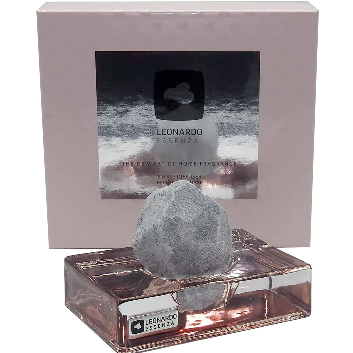 Homefragrance Diffusore Pietra Profumatore Set Regalo Set Ceramica Pietra Profumata Decorazione Profumatore Aromi Diffusore Di Design Base di Vetro (Rosa)