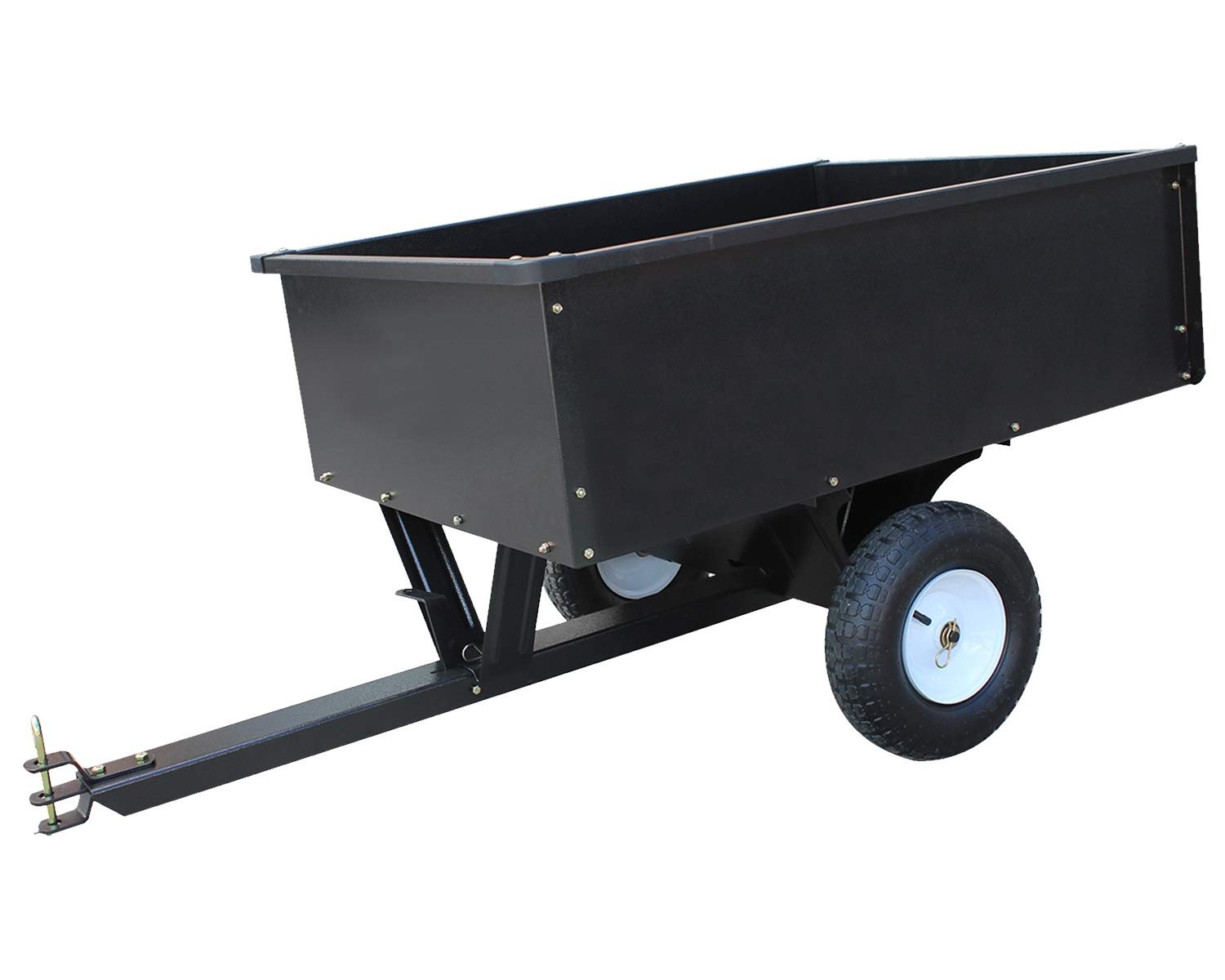 SECURA Remorque basculable capacité 180KG compatible avec Husqvarna Tracteur de pelouse