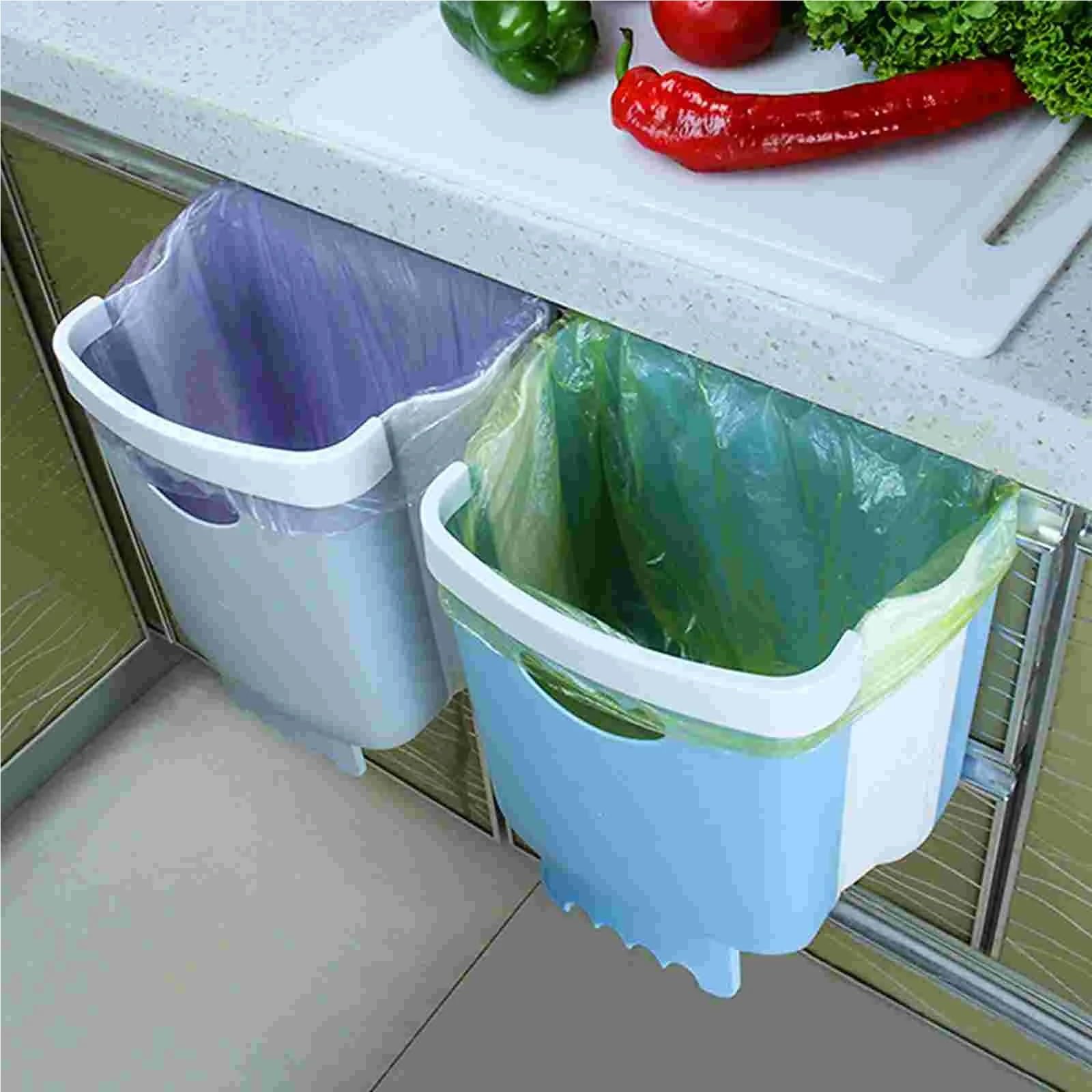 Portarifiuti A Parete Cestino for la carta straccia da cucina pieghevole, pattumiera, for riporre oggetti domestici, montato a parete Per Bagno, Ufficio