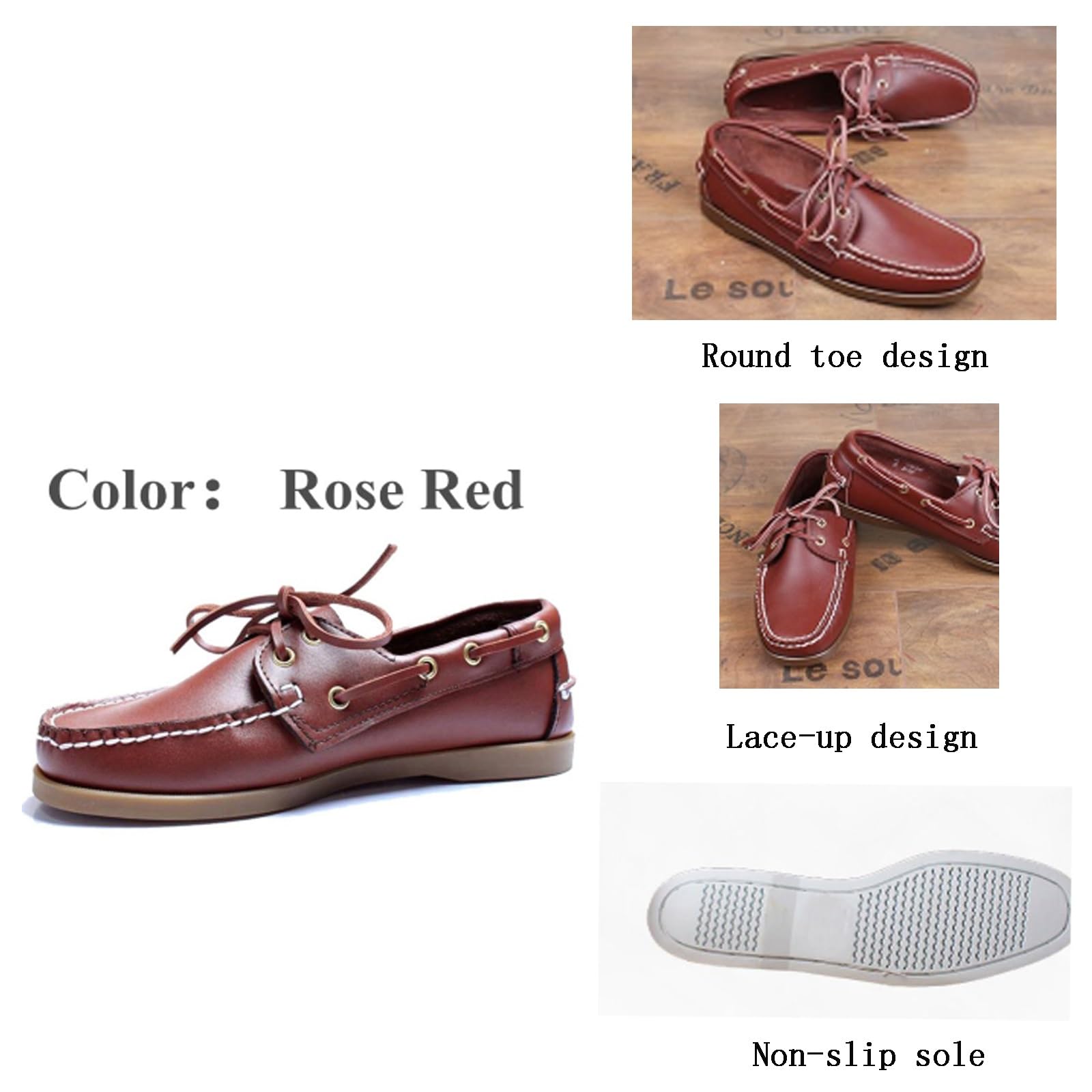 Mocassini Da Uomo Classici Alla Moda Fatti A Mano Con Lacci, Scarpe Da Lavoro Casual In Vera Pelle, Scarpe Da Barca Da Guida