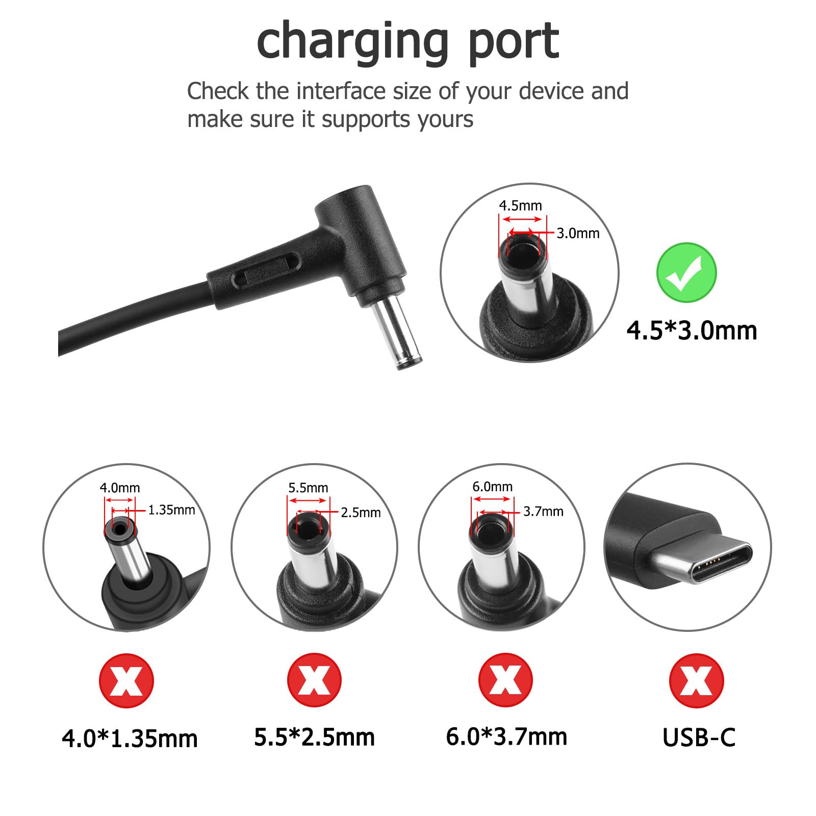 65W Charger Adapter for MSI Modern 14 15 B11MW B11RBSW B11SBW C11M