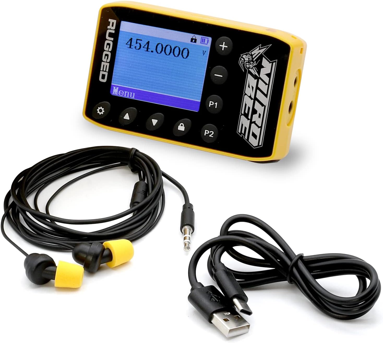 Rugged RadiosNitro-BEE-X Single Channel UHF Race Receiver for Racing Radios Electronics Communications โ Features Channel Lock Belt Clip and Free Sportsman Stereo Earbuds