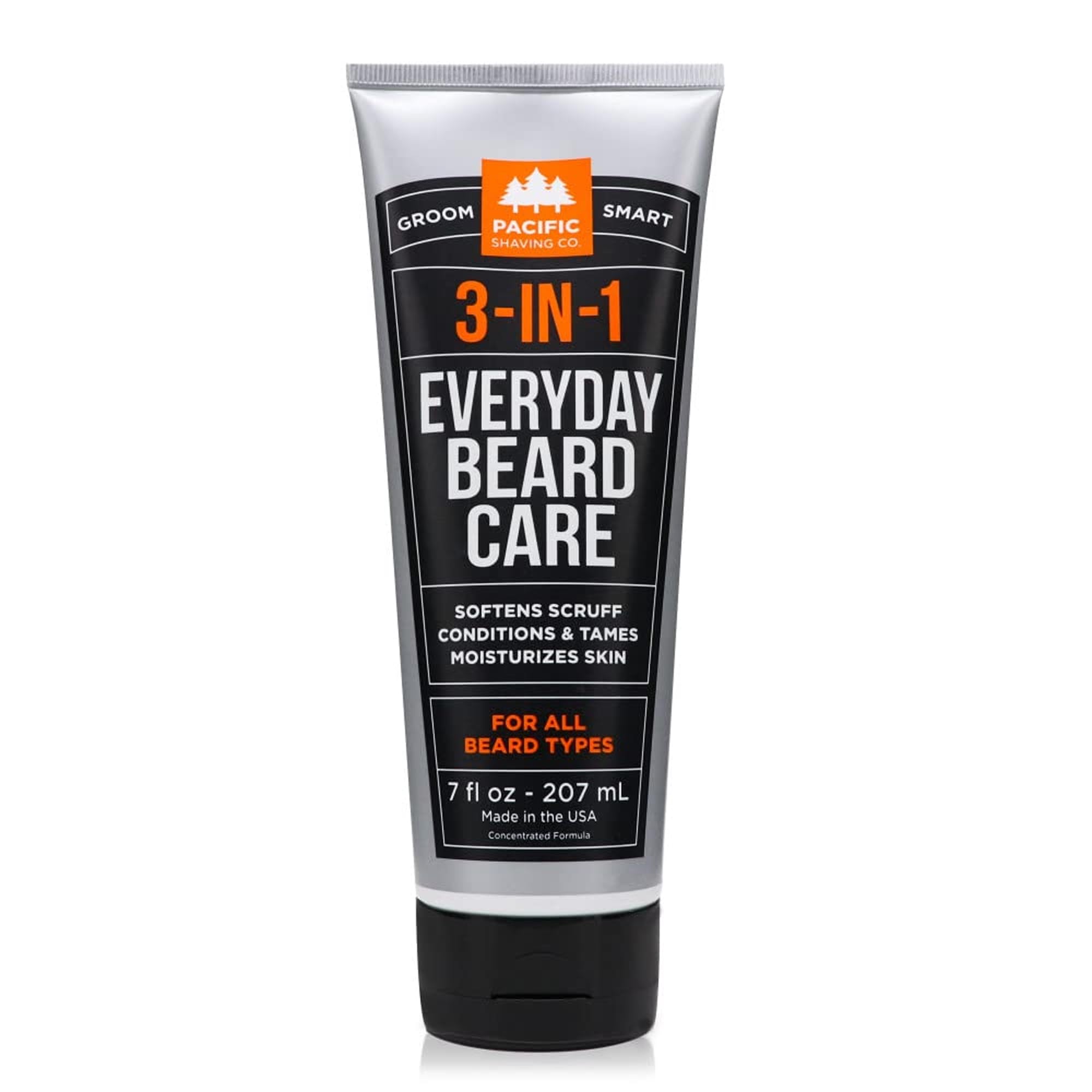 Pacific Shaving Company Soins de barbe 3 en 1 – Avec cette formule ultra-concentrée. Just a Dab va adoucir les moustaches, apprivoiser et contrôler toute longueur de barbe - 7 fl oz, Pack of 1