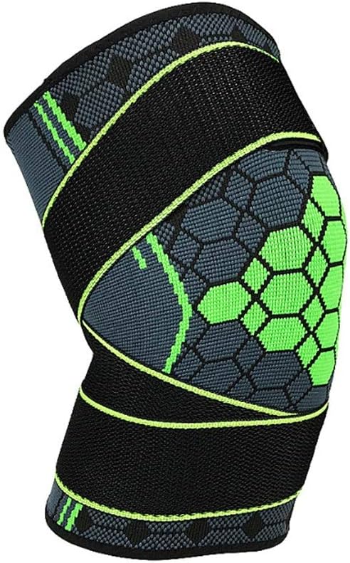 1 Pair Sports Kneepad Men Pressurization Knee Pads Support Fitness Gear Elastic Basketball Volleyball Brace Protector(Gray,M)