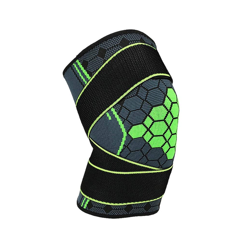 1 Pair Sports Kneepad Men Pressurization Knee Pads Support Fitness Gear Elastic Basketball Volleyball Brace Protector(Orange,M)