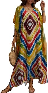 Youuxooa Ethnic Print Kaftan Dresses for Women Plus Size Caftan Cover Ups