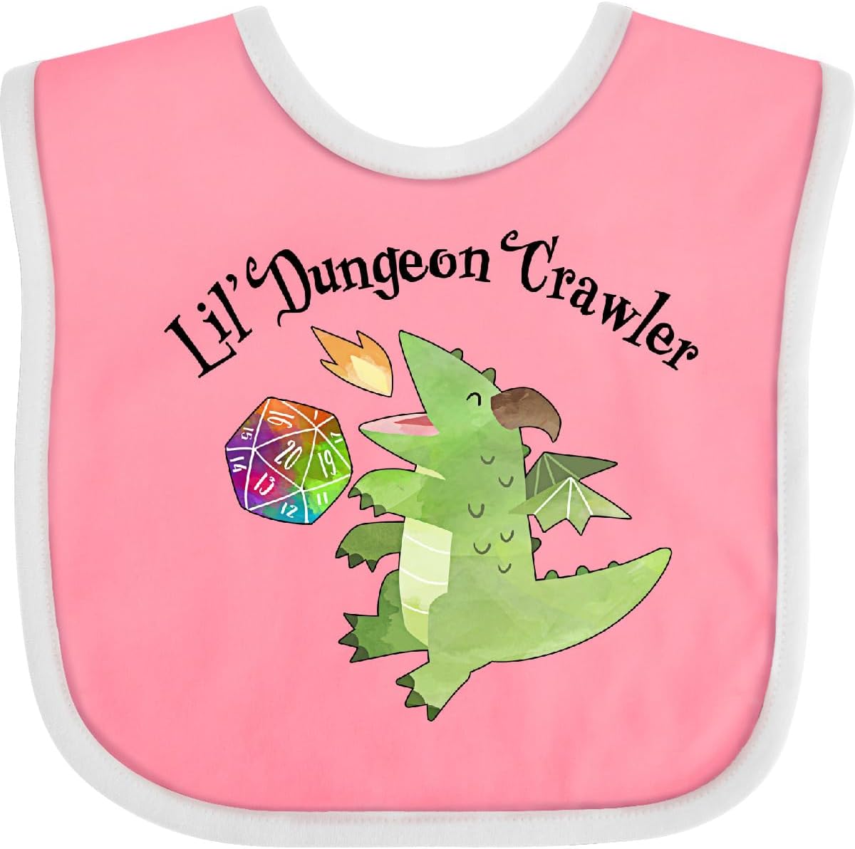 inktastic Lil' Dungeon Crawler- Cute Dragon Baby Bib