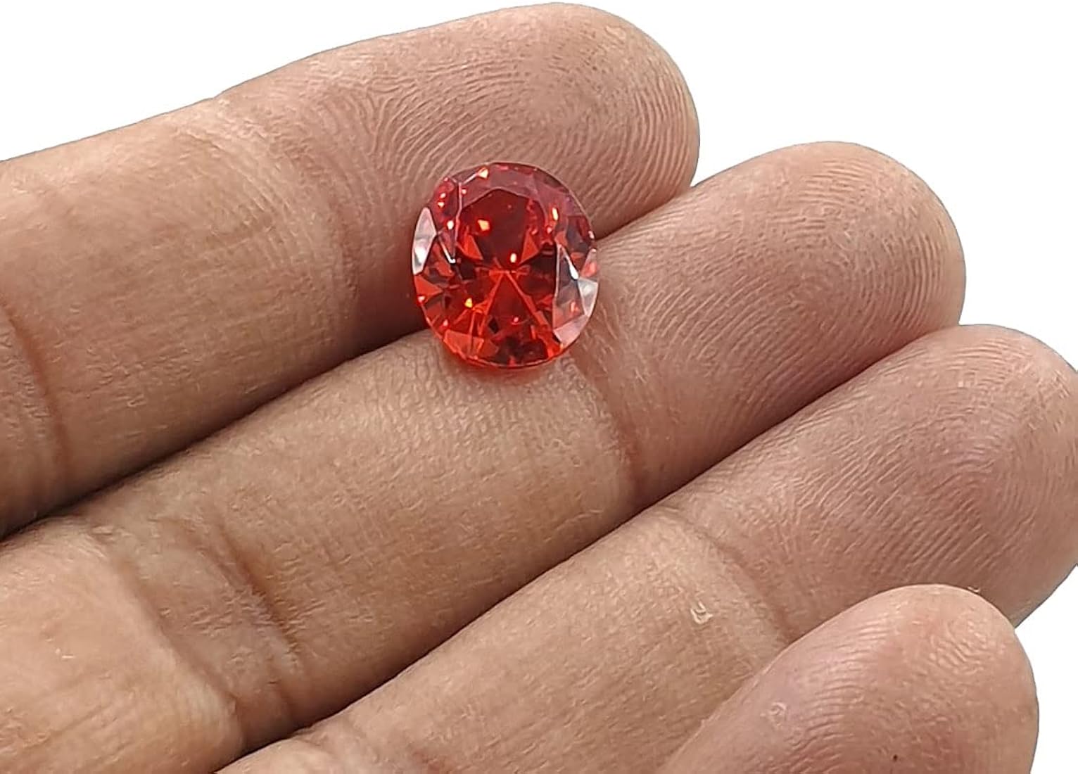 Sahiba Gems 9.65 Carat Emerald Cut Red Ruby Zircon Cubic Zirconia (Zircon) Pure Brilliance Red Color from Austria Percect for Ring Size ~ Pack in 1 Pc