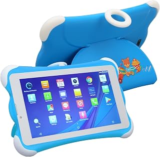 PUSOKEI Kids Tablet, 7 Inch Tablet PC, 3GB RAM 32GB ROM, Triple Card Slots, 6000mAh Battery, High Definition Display for Reading and Viewing (UK Plug)