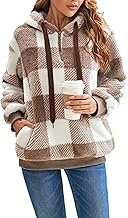GRMLRPT Sweat à Capuche pour Femme Peluche Décontracté Femme Pull à Capuche Polaire à Manches Longues Pull Chaud (Multicolore,S-XXL)