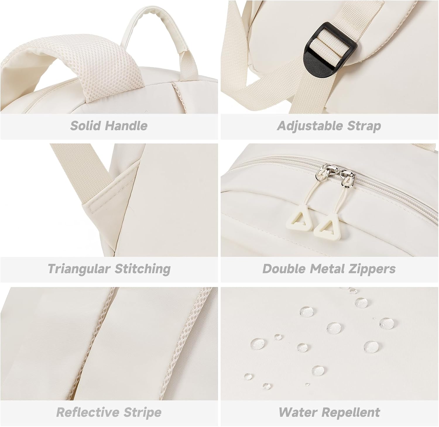 GAEKEAO Travel Laptop Backpack for Men & Women, Everyday Backpack Luggage Bag 15.6inch Laptop for Work Travel Shopping Them Park (Beige)