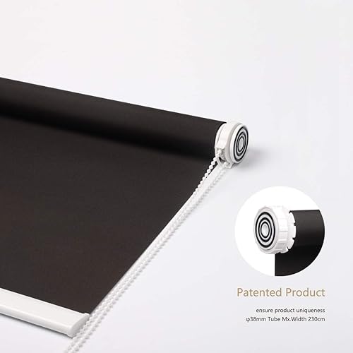 Miniatura 3 de SCHRLING Persiana enrollable sin taladrar luz diurna para ventana de expansión de montaje interior, tamaño personalizado 20 a 90 pulgadas de ancho,