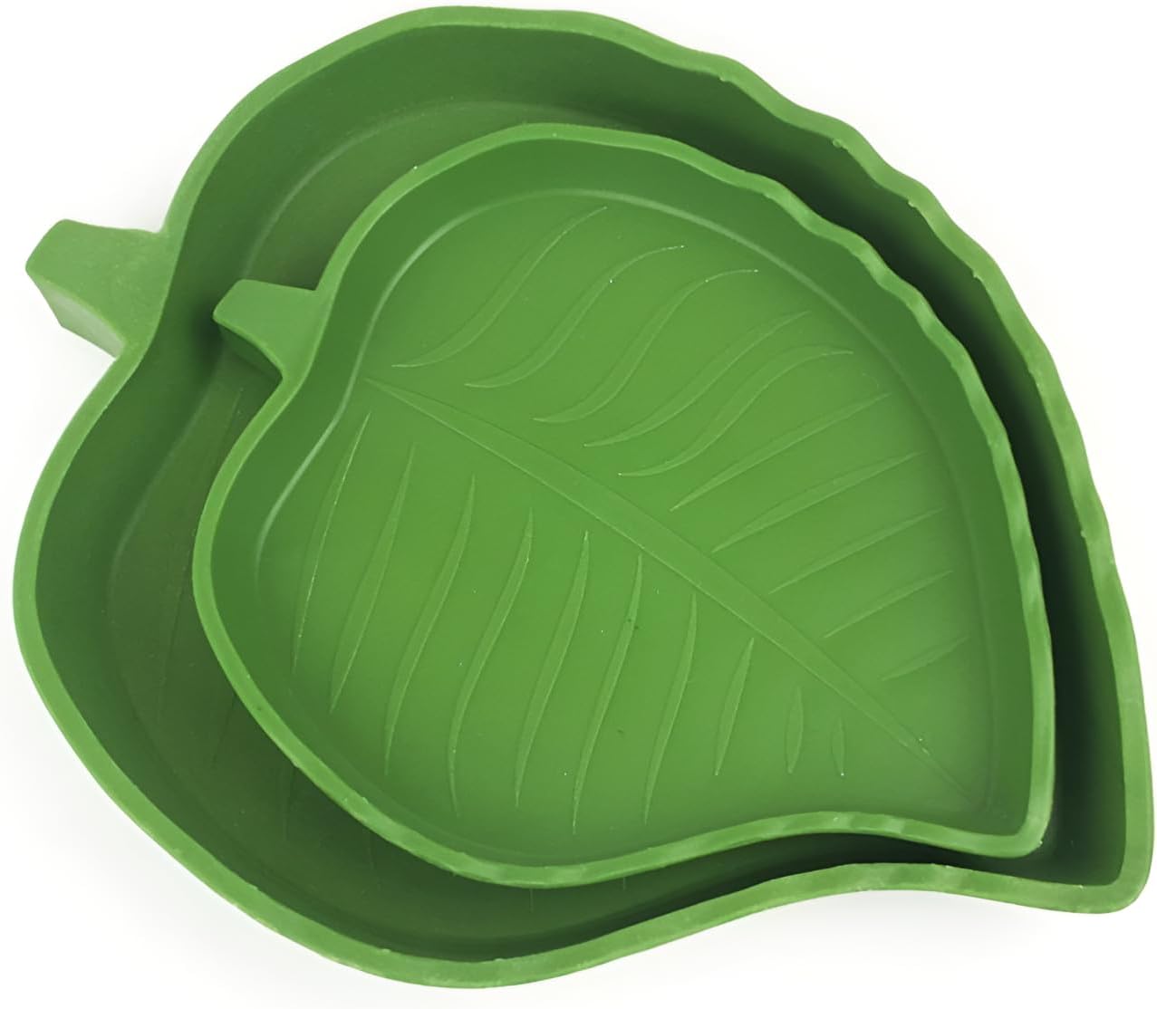 Reptile Food and Water Bowl, Leaf Shape, S and L Set