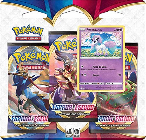 Triple Pack Pokémon Ponyta Espada e Escudo 1