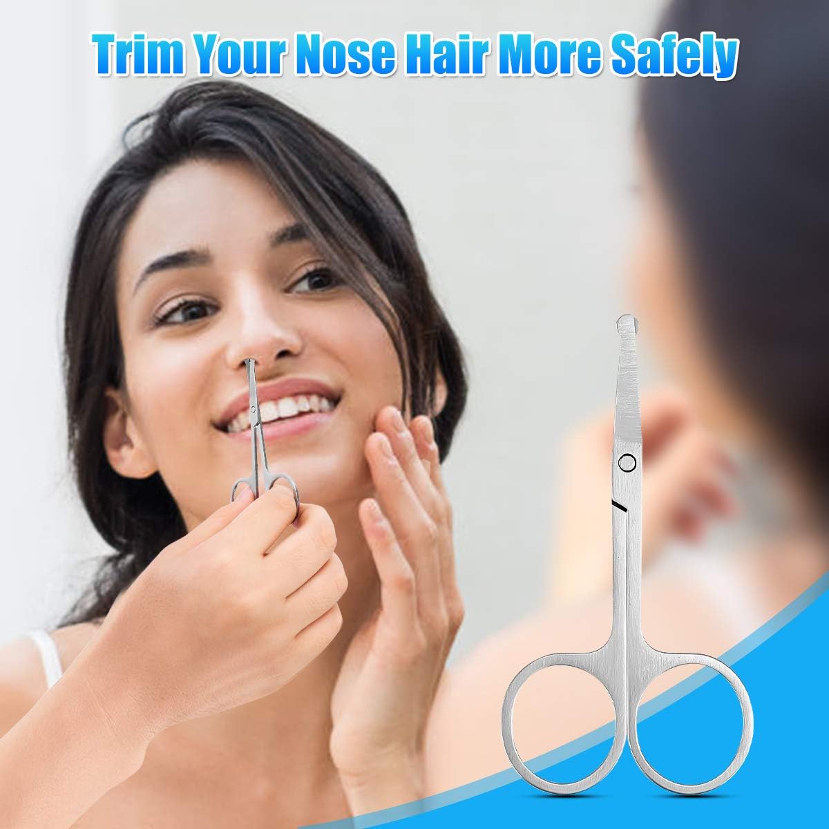 3 in 1 Eyebrow Grooming Kit Professional, Eyebrow Scissors, Eyebrow Brush, Sharp Brow Scissors, Nose Hair Scissors Stainless Steel for Women & Men : Beauty & Personal Care