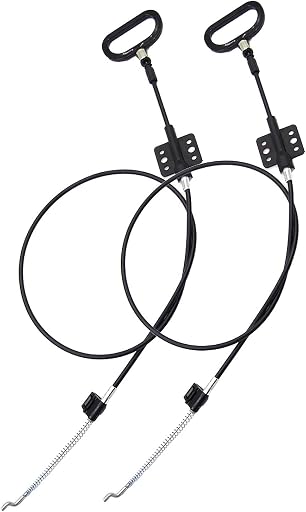 2 Pieces Recliner Release Cable Replacement D-Ring Pull Handle, Exposed Length 4.75" with S Tip