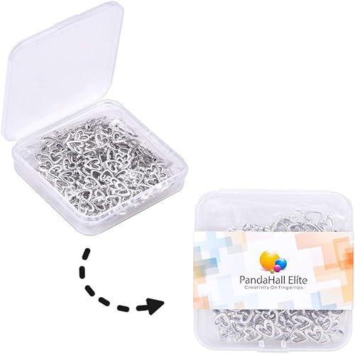 Miniatura 8 de PH PandaHall 100 dijes de corazón doble, dijes de corazón de aleación tibetana, colgantes de corazones para bricolaje, collares, pulseras, bodas,