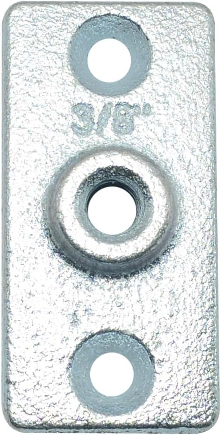 VARMHUS Ceiling Flange Hangers (20 Pack), Galvanized Steel Hanger Plate with Threaded Rod Hole for Pipe, Plumbing, Industrial Decor & Wall Mounting (3/8 inch - 20 Pcs)