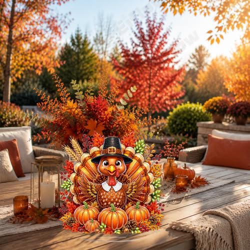 Kit de peinture diamant de Thanksgiving Eiflow avec support en acrylique - 6