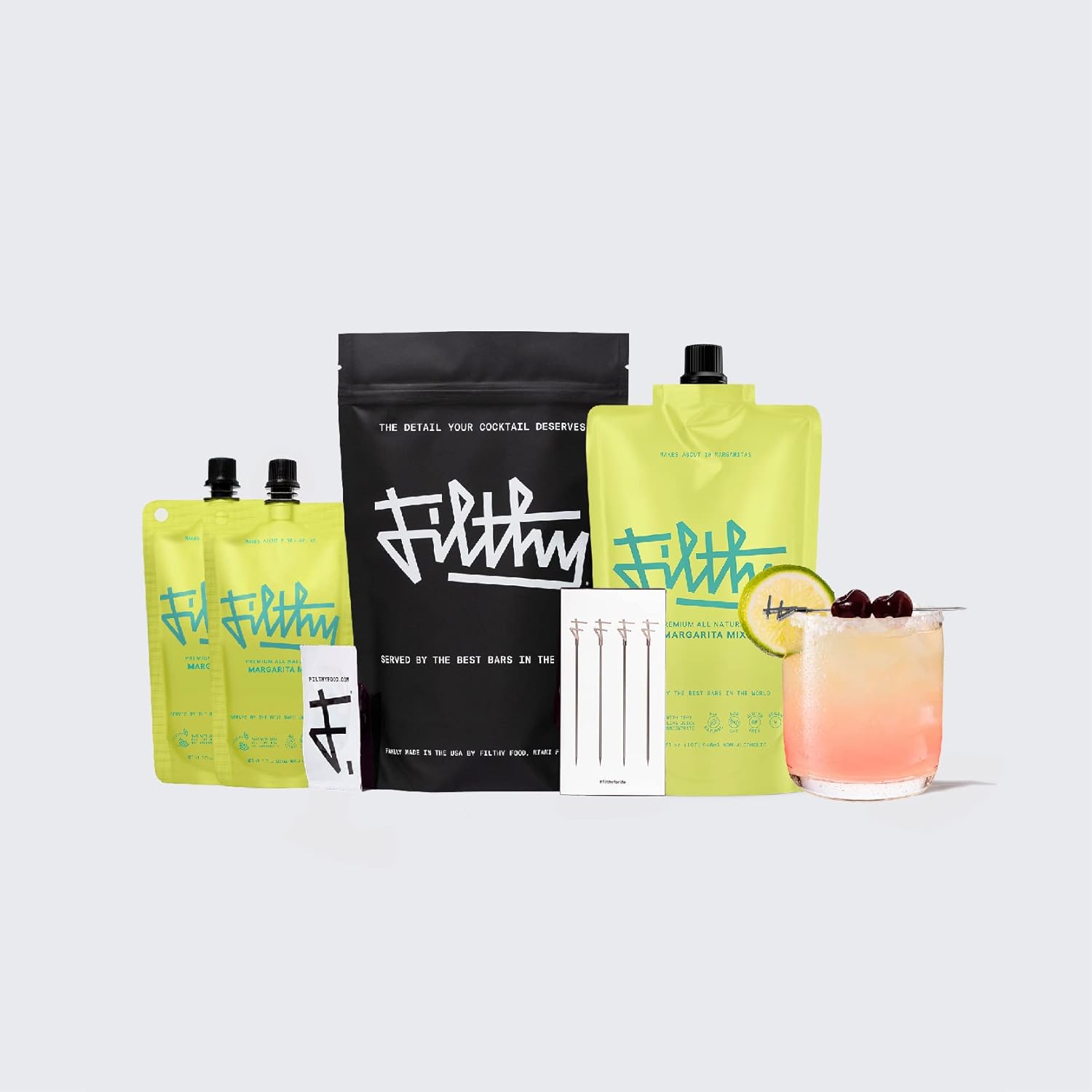 Filthy Black Cherry Margarita Kit Margarita Mix Pouches