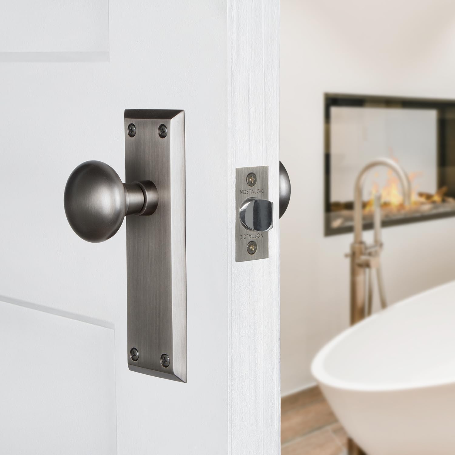 Nostalgic Warehouse New York Door Knob with Plate