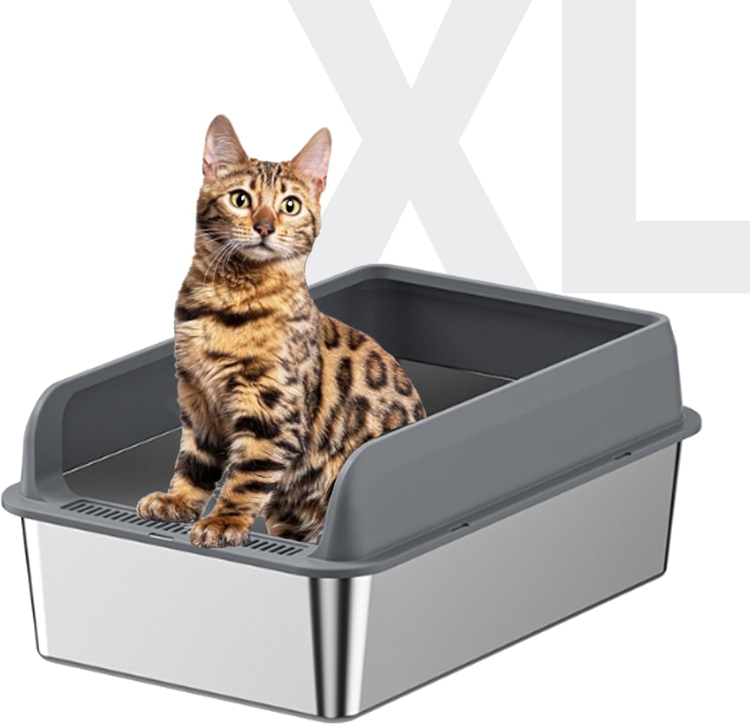 Large Detachable Cat Litter Box,Fully...