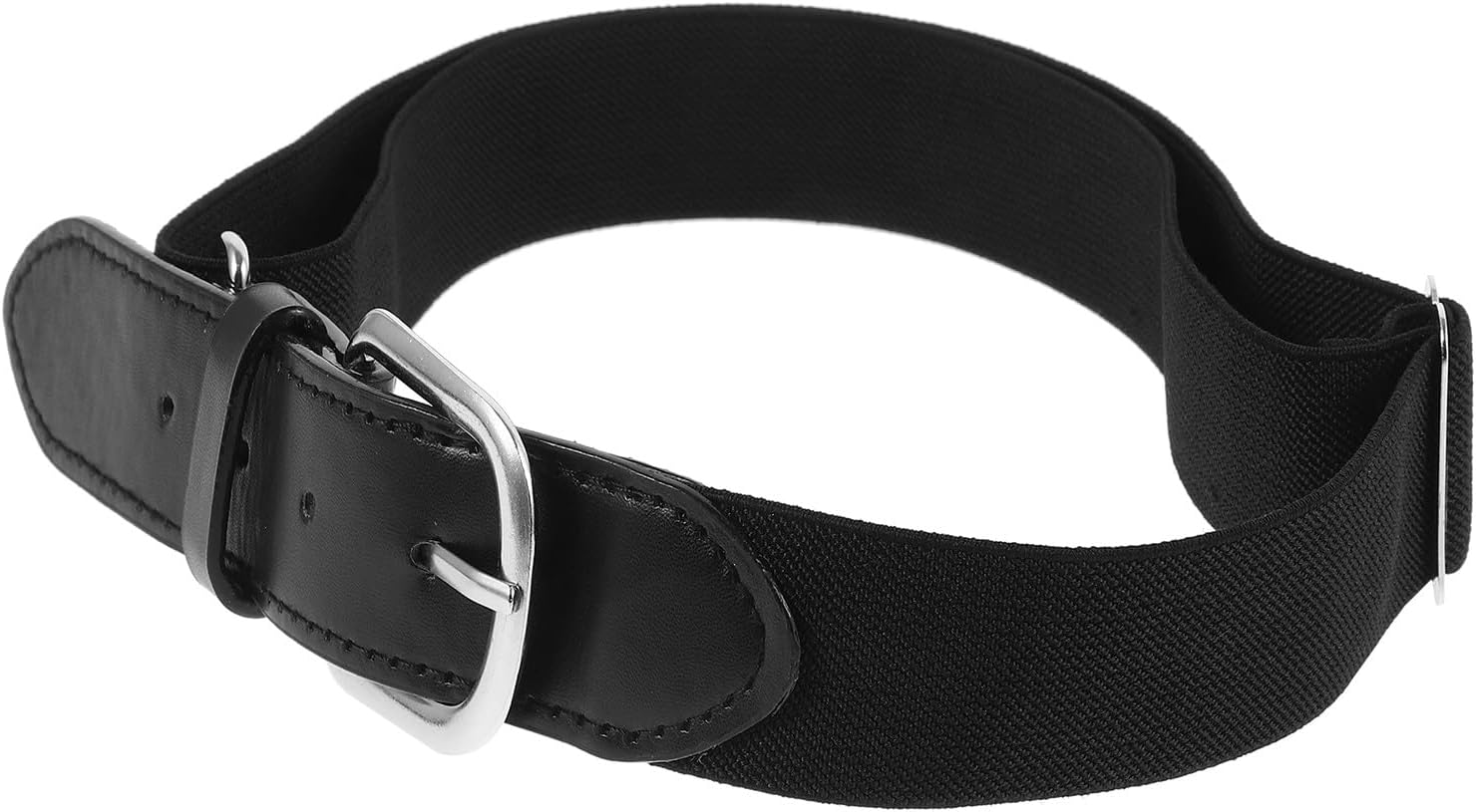 Youth Elastic Baseball Belt for Boys, Adjustable Black Alloy Sports Belt with Stretch Waistband, Softball and Football Compatible, Unisex Team Sports Accessory